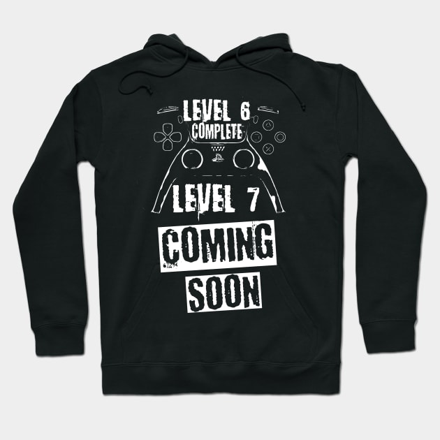 Level 6 Complete, white theme Hoodie by Nana On Here